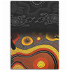 Australia Aboriginal Area Rug - Dreaming Trees And Goanna In Dot Pattern Area Rug