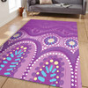 Australia Aboriginal Area Rug - Purple Aboriginal Dot Area Rug