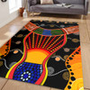 Australia Aboriginal Area Rug - Indigenous Dot With Boomerang Inspired Area Rug