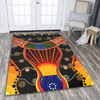 Australia Aboriginal Area Rug - Indigenous Dot With Boomerang Inspired Area Rug