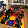 Australia Aboriginal Area Rug - Indigenous Dot With Boomerang Inspired Area Rug