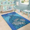 Australia Aboriginal Area Rug - Blue Aboriginal Dot With Fish Area Rug