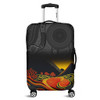 Australia Aboriginal Luggage Cover - Rainbow Serpent Dreamtime Land Art Inspired Luggage Cover