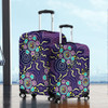 Australia Aboriginal Luggage Cover - Purple Painting With Aboriginal Inspired Dot Luggage Cover