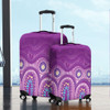 Australia Aboriginal Luggage Cover - Purple Aboriginal Dot Luggage Cover