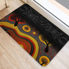 Australia Aboriginal Doormat - Dreaming Trees And Goanna In Dot Pattern Doormat