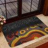 Australia Aboriginal Doormat - Dreaming Trees And Goanna In Dot Pattern Doormat