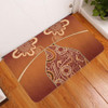 Australia Aboriginal Doormat - Brown Kangaroo In Aboriginal Dot Art Doormat