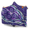 Australia Aboriginal Hooded Blanket - Purple Dot Dreamtime Hooded Blanket