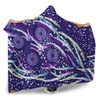 Australia Aboriginal Hooded Blanket - Purple Dot Dreamtime Hooded Blanket