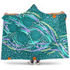 Australia Aboriginal Hooded Blanket - Turquoise Dot Dreamtime Hooded Blanket