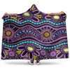 Australia Aboriginal Hooded Blanket - Purple Dot In Aboriginal Style Hooded Blanket