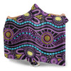 Australia Aboriginal Hooded Blanket - Purple Dot In Aboriginal Style Hooded Blanket