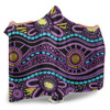 Australia Aboriginal Hooded Blanket - Purple Dot In Aboriginal Style Hooded Blanket