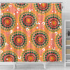 Australia Aboriginal Shower Curtain - Abstract Seamless Pattern With Aboriginal Inspired Shower Curtain