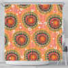 Australia Aboriginal Shower Curtain - Abstract Seamless Pattern With Aboriginal Inspired Shower Curtain