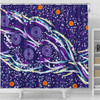 Australia Aboriginal Shower Curtain - Purple Dot Dreamtime Shower Curtain