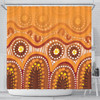 Australia Aboriginal Shower Curtain - Brown Aboriginal Dot Shower Curtain
