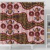 Australia Aboriginal Shower Curtain - Aboriginal Inspired With Pink Background Shower Curtain