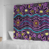 Australia Aboriginal Shower Curtain - Purple Dot In Aboriginal Style Shower Curtain