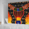 Australia Aboriginal Shower Curtain - Indigenous Dot With Boomerang Inspired Shower Curtain