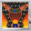 Australia Aboriginal Shower Curtain - Indigenous Dot With Boomerang Inspired Shower Curtain