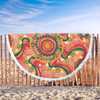 Australia Aboriginal Beach Blanket - Aboriginal Art Style Abstract Beach Blanket