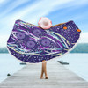 Australia Aboriginal Beach Blanket - Purple Dot Dreamtime Beach Blanket