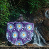 Australia Aboriginal Beach Blanket - Purple Abstract Seamless Pattern With Aboriginal Inspired Beach Blanket