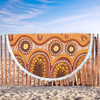 Australia Aboriginal Beach Blanket - Brown Aboriginal Dot Beach Blanket