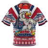 Sydney Roosters Christmas Custom Polo Shirt - Easts Rooster Santa Aussie Big Things Polo Shirt