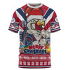 Sydney Roosters Christmas Custom T-Shirt - Easts Rooster Santa Aussie Big Things T-Shirt