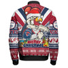 Sydney Roosters Christmas Custom Bomber Jacket - Easts Rooster Santa Aussie Big Things Bomber Jacket