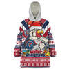Sydney Roosters Christmas Custom Snug Hoodie - Easts Rooster Santa Aussie Big Things Snug Hoodie