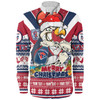 Sydney Roosters Christmas Custom Long Sleeve Shirt - Easts Rooster Santa Aussie Big Things Long Sleeve Shirt