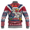 Sydney Roosters Christmas Custom Baseball Jacket - Easts Rooster Santa Aussie Big Things Baseball Jacket