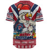 Sydney Roosters Christmas Custom Baseball Shirt - Easts Rooster Santa Aussie Big Things Baseball Shirt