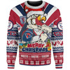 Sydney Roosters Christmas Custom Sweatshirt - Easts Rooster Santa Aussie Big Things Sweatshirt