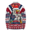 Sydney Roosters Christmas Custom Long Sleeve Polo Shirt - Easts Rooster Santa Aussie Big Things Long Sleeve Polo Shirt