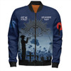 Australia Anzac Day Bomber Jacket - Lest We Forget Blue Bomber Jacket