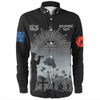 Australia Anzac Day Long Sleeve Shirt - Lest We Forget Black Long Sleeve Shirt