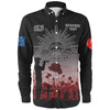 Australia Anzac Day Long Sleeve Shirt - Lest We Forget Red Long Sleeve Shirt