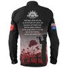 Australia Anzac Day Long Sleeve Shirt - Lest We Forget Red Long Sleeve Shirt