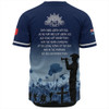 Australia Anzac Day Baseball Shirt - Lest We Forget Blue Baseball Shirt