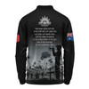 Australia Anzac Day Long Sleeve Polo Shirt - Lest We Forget Black Long Sleeve Polo Shirt