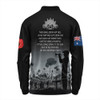 Australia Anzac Day Long Sleeve Polo Shirt - Lest We Forget Black Long Sleeve Polo Shirt