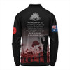 Australia Anzac Day Long Sleeve Polo Shirt - Lest We Forget Red Long Sleeve Polo Shirt
