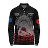 Australia Anzac Day Long Sleeve Polo Shirt - Lest We Forget Red Long Sleeve Polo Shirt