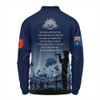 Australia Anzac Day Long Sleeve Polo Shirt - Lest We Forget Blue Long Sleeve Polo Shirt