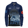Australia Anzac Day Long Sleeve Polo Shirt - Lest We Forget Blue Long Sleeve Polo Shirt
